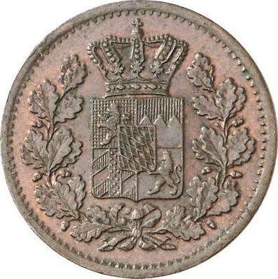 Аверс монеты - 1 пфенниг 1864 года - цена  монеты - Бавария, Максимилиан II