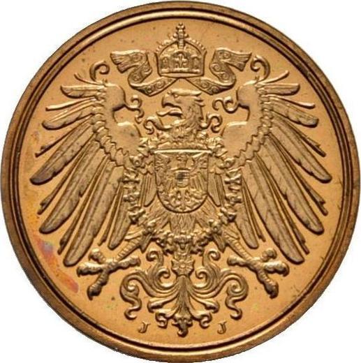 Реверс монеты - 1 пфенниг 1911 года J "Тип 1890-1916" - цена  монеты - Германия, Германская Империя