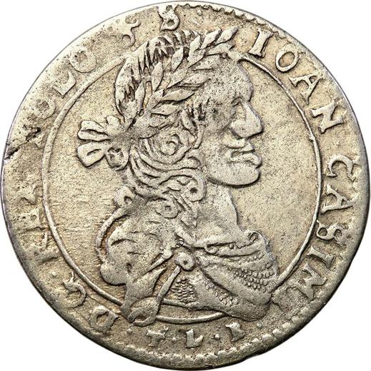 Anverso Ort (18 groszy) 1664 TLB "Lituania" Marco redondo - valor de la moneda de plata - Polonia, Juan II Casimiro