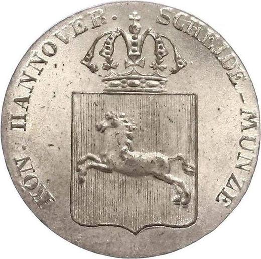 Аверс монеты - 1/24 талера 1836 года B - цена серебряной монеты - Ганновер, Вильгельм IV