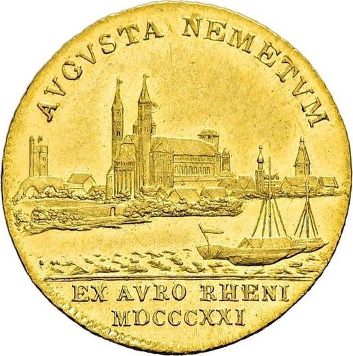 Reverso Ducado 1821 - valor de la moneda de oro - Baviera, Maximilian I