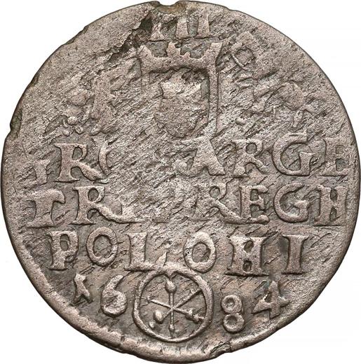 Реверс монеты - Трояк (3 гроша) 1684 года SP - цена серебряной монеты - Польша, Ян III Собеский