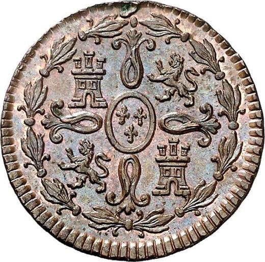 Rewers monety - 2 maravedis 1772 - cena  monety - Hiszpania, Karol III