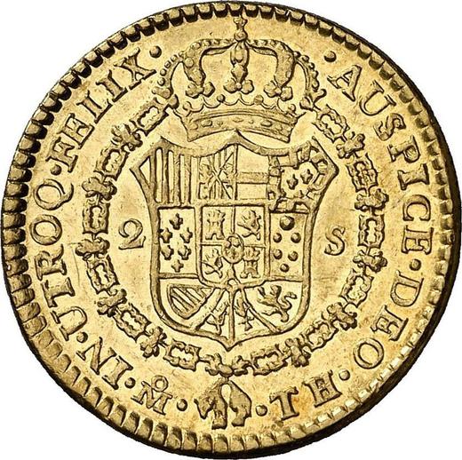 Reverso 2 escudos 1806 Mo TH - valor de la moneda de oro - México, Carlos IV