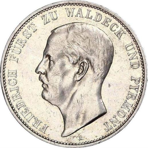 Obverse 5 Mark 1903 A "Waldeck-Pyrmont" - Silver Coin Value - Germany, German Empire