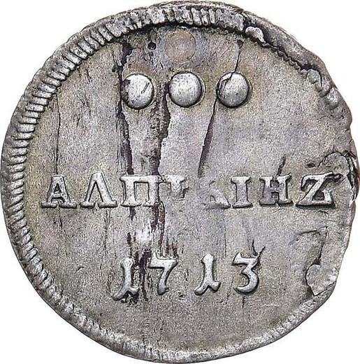 Revers Altyn (3 Kopeken) 1713 "АЛТЫНЪ" - Silbermünze Wert - Rußland, Peter I