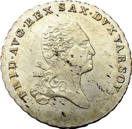 Аверс монеты - 1/6 талера 1814 года IB - цена серебряной монеты - Польша, Варшавское герцогство