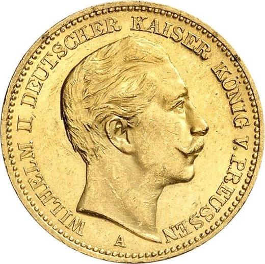 Аверс монеты - 20 марок 1889 года A "Пруссия" - цена золотой монеты - Германия, Германская Империя