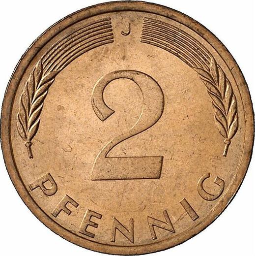 Anverso 2 Pfennige 1972 J - valor de la moneda  - Alemania, RFA