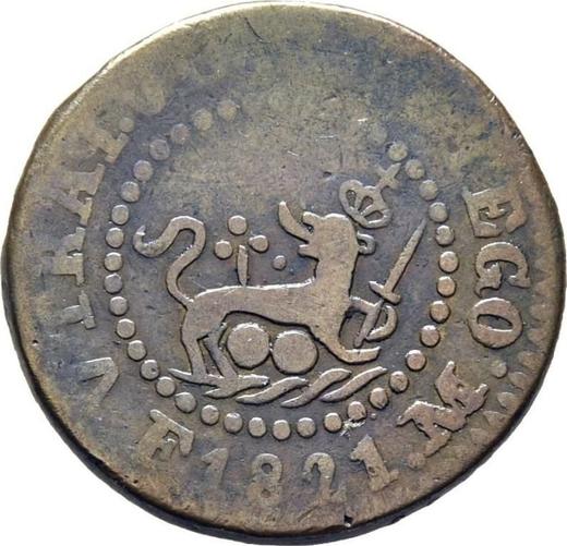 Reverse 1 Cuarto 1821 M -  Coin Value - Philippines, Ferdinand VII