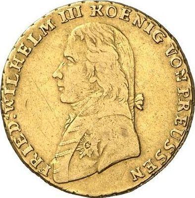 Аверс монеты - Фридрихсдор 1801 года B - цена золотой монеты - Пруссия, Фридрих Вильгельм III