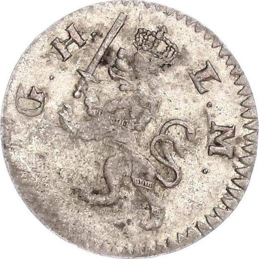 Аверс монеты - 1 крейцер 1807 года G.H. L.M. "Тип 1806-1809" - цена серебряной монеты - Гессен-Дармштадт, Людвиг I