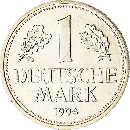 Obverse 1 Mark 1994 D -  Coin Value - Germany, FRG