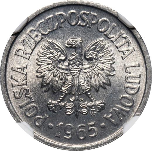 Anverso 10 groszy 1965 MW - valor de la moneda  - Polonia, República Popular