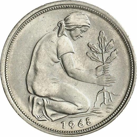 Reverso 50 Pfennige 1968 G - valor de la moneda  - Alemania, RFA