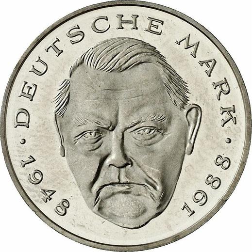 Аверс монеты - 2 марки 1995 года J "Людвиг Эрхард" - цена  монеты - Германия, ФРГ