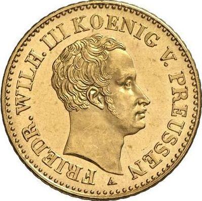 Аверс монеты - Фридрихсдор 1837 года A - цена золотой монеты - Пруссия, Фридрих Вильгельм III