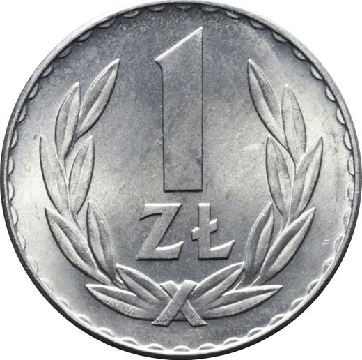 Reverse 1 Zloty 1949 Aluminum - Poland, Peoples Republic