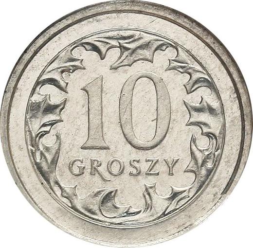 Реверс монеты - Пробные 10 грошей 2006 года Алюминий - цена  монеты - Польша, III Республика после деноминации