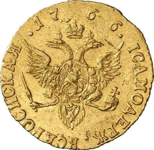 Reverso 1 chervonetz (10 rublos) 1766 СПБ - valor de la moneda de oro - Rusia, Catalina II