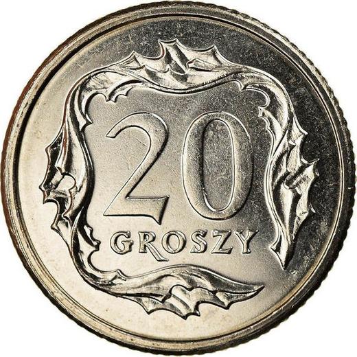 Rewers monety - 20 groszy 2009 MW - cena  monety - Polska, III RP po denominacji