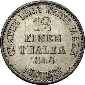 Rewers monety - 1/12 Thaler 1844 B - cena srebrnej monety - Hanower, Ernest August I