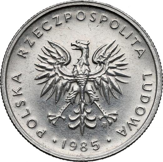 Аверс монеты - Пробные 10 злотых 1985 года MW Алюминий - цена  монеты - Польша, Народная Республика