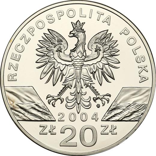 Аверс монеты - 20 злотых 2004 года MW UW "Морская свинья" - цена серебряной монеты - Польша, III Республика после деноминации