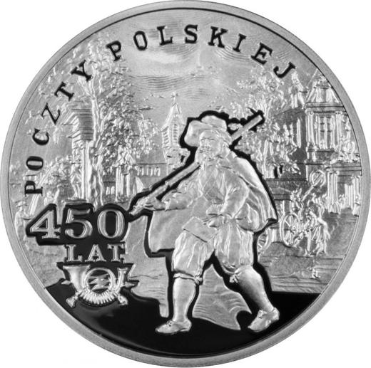 Reverso 10 eslotis 2008 MW RK "450 aniversario del correo polaco" - valor de la moneda de plata - Polonia, República moderna