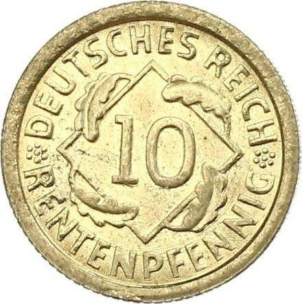 Obverse 10 Rentenpfennig 1923 G -  Coin Value - Germany, Weimar Republic