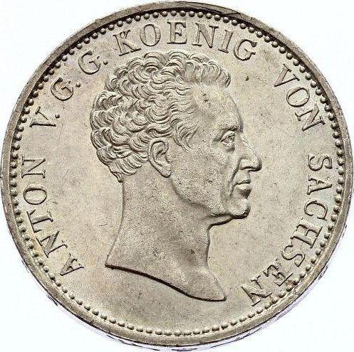 Anverso Tálero 1828 S "Minero" - valor de la moneda de plata - Sajonia, Antonio