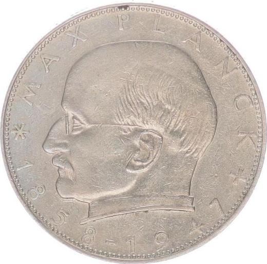 Аверс монеты - 2 марки 1963 года D "Планк" - цена  монеты - Германия, ФРГ