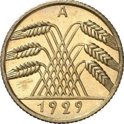 Reverse 10 Reichspfennig 1929 A -  Coin Value - Germany, Weimar Republic