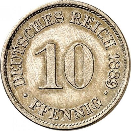 Anverso 10 Pfennige 1889 J "Tipo 1873-1889" - valor de la moneda  - Alemania, Imperio alemán