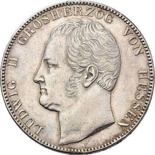 Anverso 2 táleros 1841 - valor de la moneda de plata - Hesse-Darmstadt, Luis II