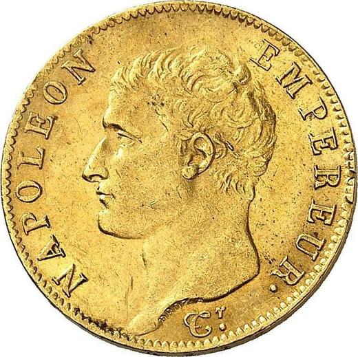 Аверс монеты - 20 франков AN 14 (1805-1806) года A Париж - цена золотой монеты - Франция, Наполеон I