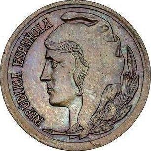 Аверс монеты - Пробные 10 сентимо 1937 года - цена  монеты - Испания, II Республика
