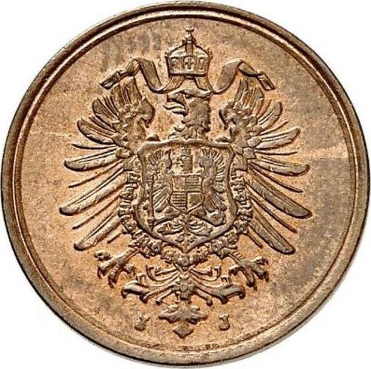 Reverso 1 Pfennig 1887 J "Tipo 1873-1889" - valor de la moneda  - Alemania, Imperio alemán