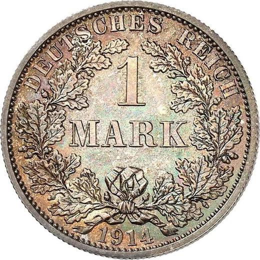 Awers monety - 1 marka 1914 A "Typ 1891-1916" - cena srebrnej monety - Niemcy, Cesarstwo Niemieckie