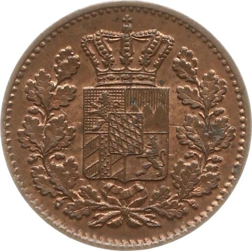 Аверс монеты - 1 пфенниг 1858 года - цена  монеты - Бавария, Максимилиан II