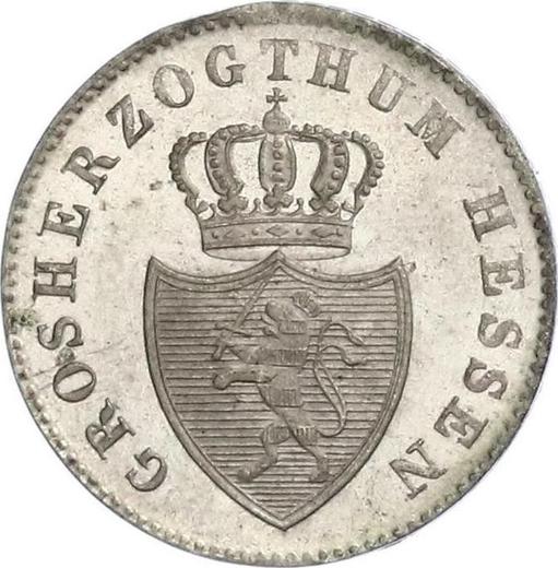 Avers 3 Kreuzer 1834 - Silbermünze Wert - Hessen-Darmstadt, Ludwig II