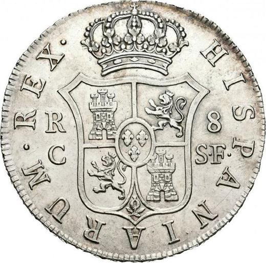 Реверс монеты - 8 реалов 1810 года C SF "Тип 1808-1811" - цена серебряной монеты - Испания, Фердинанд VII