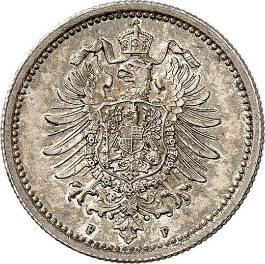 Reverso 50 Pfennige 1875 F "Tipo 1875-1877" - valor de la moneda de plata - Alemania, Imperio alemán