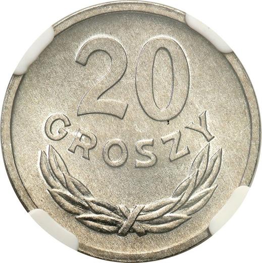 Reverso 20 groszy 1970 MW - valor de la moneda  - Polonia, República Popular