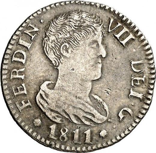 Awers monety - 1 real 1811 C SF "Typ 1811-1814" - cena srebrnej monety - Hiszpania, Ferdynand VII