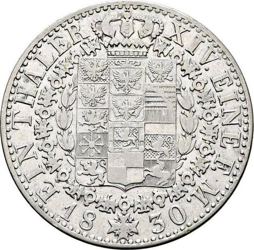 Rewers monety - Talar 1830 D - cena srebrnej monety - Prusy, Fryderyk Wilhelm III