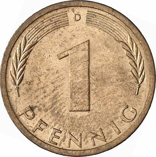 Аверс монеты - 1 пфенниг 1971 года D - цена  монеты - Германия, ФРГ