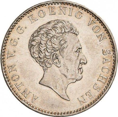 Аверс монеты - Талер 1833 года G - цена серебряной монеты - Саксония-Альбертина, Антон