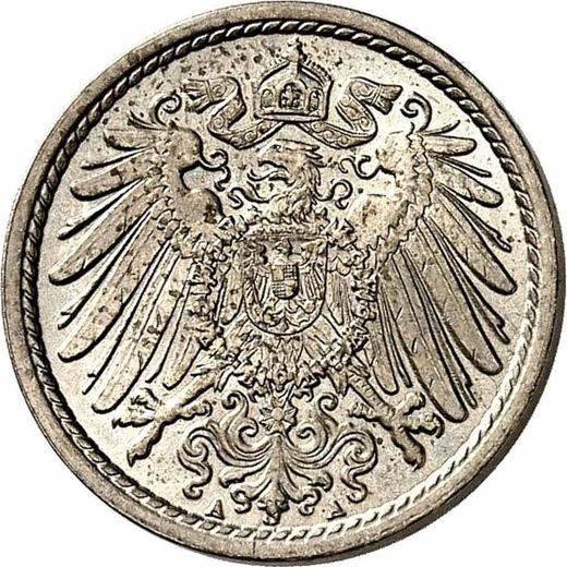 Reverso 5 Pfennige 1892 A "Tipo 1890-1915" - valor de la moneda  - Alemania, Imperio alemán