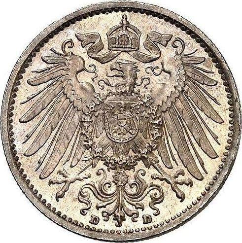 Reverso 1 marco 1903 D "Tipo 1891-1916" - valor de la moneda de plata - Alemania, Imperio alemán